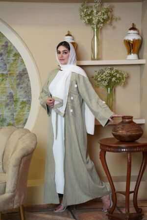 LINEN KIMONO | LIGHT OLIVE GREEN