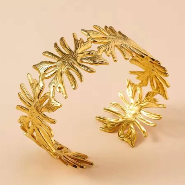 Sleek-Gold-Plated-Steel-Bracelet